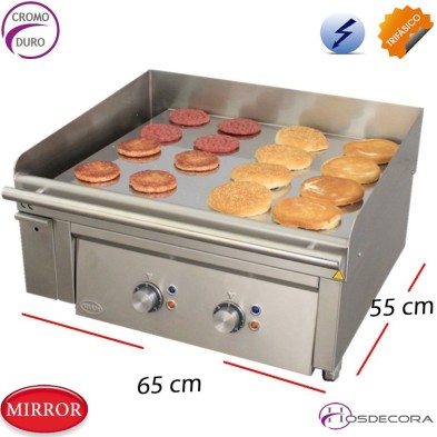 Plancha para cocinas profesionales  65x 55- 8 Kw.