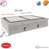 Plancha de asar a doble cara 52.5x92 - 10 Kw.