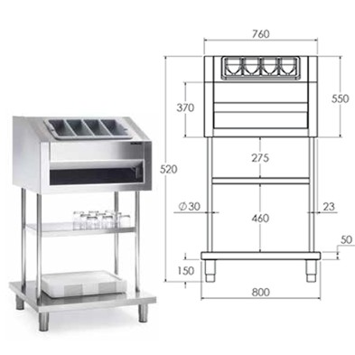Dispensador Cubiertos-Bandejas 02-S1000001