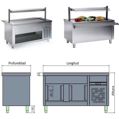 Dispensador de Vasos 3 Niveles  60 x 65 cm.