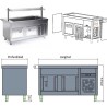 Mesas Sel-service Placa fría y reserva desde 160 a 230 cm.