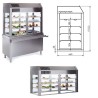 Vitrina refrigerada 3 niveles sin base desde 155 a 228 cm.