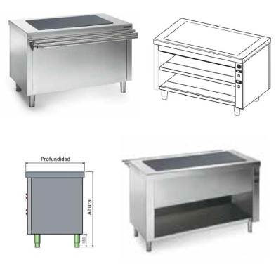 Mesas Sel-service Vitrocerámica desde 120 a 160 cm.