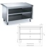 Mesa neutra Self-service con estante desde 50 a 160 cm
