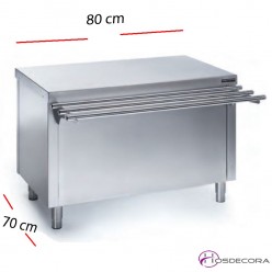 Mesa neutra Self-service con estante desde 50 a 160 cm