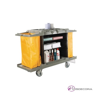 Carrito de limpieza con dos bolsas