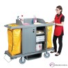 Carro de limpieza con puertas y dos bolsas