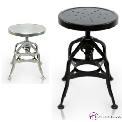 Taburete Bajo de metal regulable - 29-BANA+