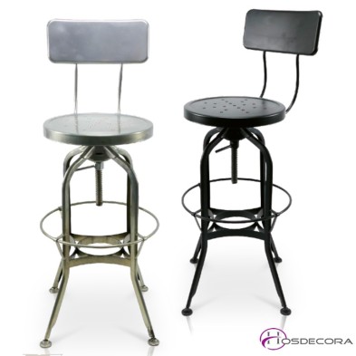Taburete con Respaldo de metal regulable - POLAN