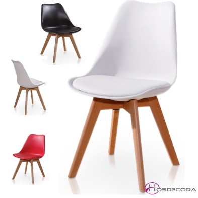 Sillas LAUKI nordicas tapizadas de varios colores