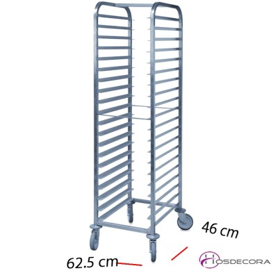 Carro bandejero Inox 20 guias GN 1/1- 440x615x1880