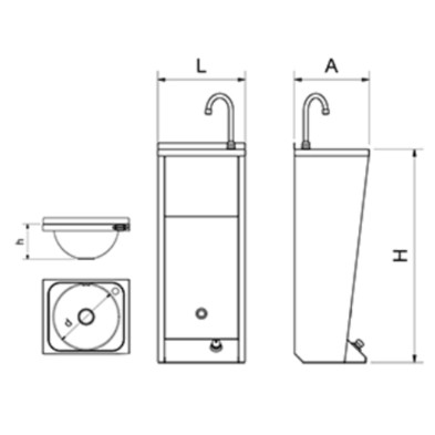 Lavamanos XS con pulsador FI061426