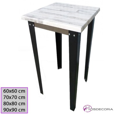 Mesa Alta Aigal metálica tablero cuadrado
