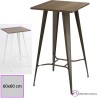 Mesa Alta de Bar en Hierro y Madera 60x60 cm- Lagon