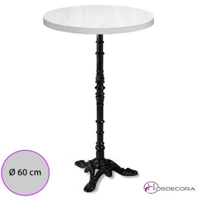 Mesa ALTA Incio Tablero Melamina Redonda 60 cm.