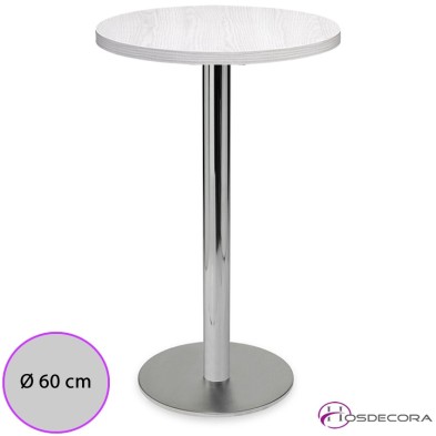 Mesa alta Canena Tablero Melamina Redondo 60 cm