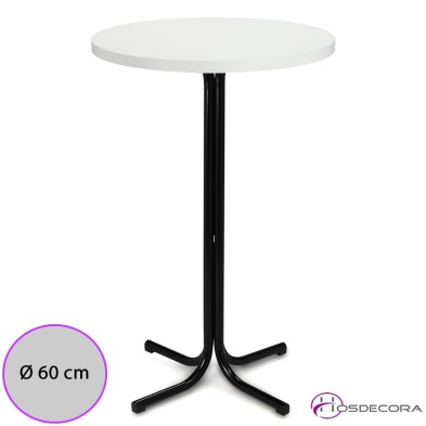 Mesa alta Pazos Tablero Melamina Redondo 60 cm.