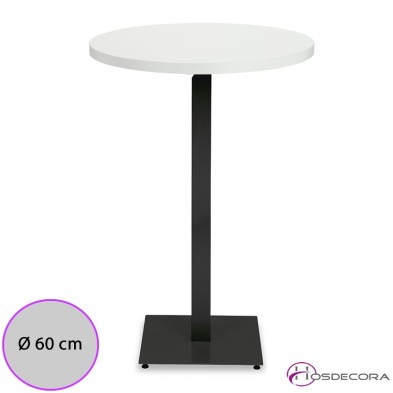 Mesa alta Xove Tablero Melamina Redondo 60 cm