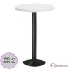 Mesa alta Simat Tablero Melamina Redondo 60 cm