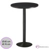 Mesa alta Simat Tablero Melamina Redondo 70 cm