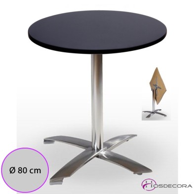 Mesa Abatible Sober Tablero Redondo Compacto 80 cm