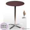Mesa Alta Malaga Abatible Tablero Redondo Compacto