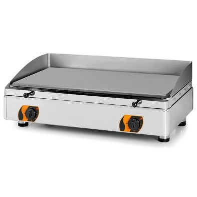 Plancha Electrica restaurante cromo 808x530-15mm espesor