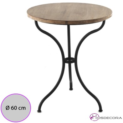 Mesa de Bar VEJER Tablero Madera Ø60 cm.