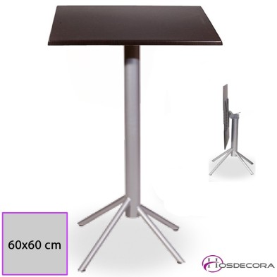 Mesa Alta Niebla Abatible Tablero Cuadrado Werzalit