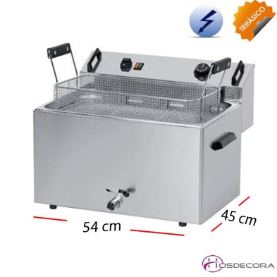 Plancha a Gas de cocer en CROMO 4 KW. 10 mm-