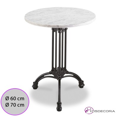 Mesa redonda de mármol Carbalo
