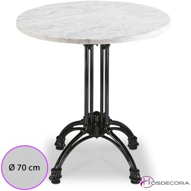 Mesa redonda de marmol Durango-70 cm