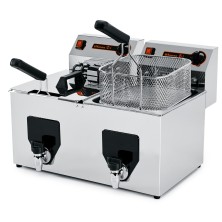 Freidora Doble mas potencia con grifo 8+8 Litros - 5.1 Kw.
