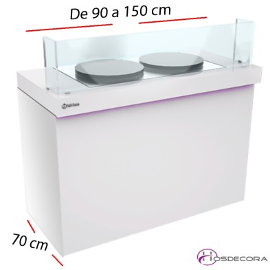 Mesa para elaboración de Crepes Fondo 70cm.