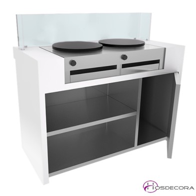 Mesa para elaboración de Crepes Fondo 70cm.