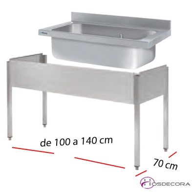 Fregadero 1cuba gran capacidad 50-FI-107/10+