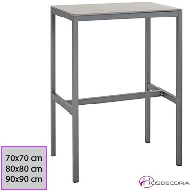 Mesa de jardin de acero Purpura cuadrada 60x60
