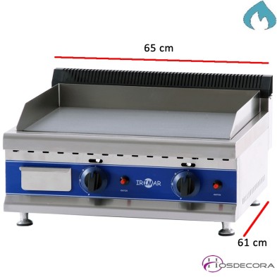 Plancha de cromo a gas 6 Kw - 12 mm