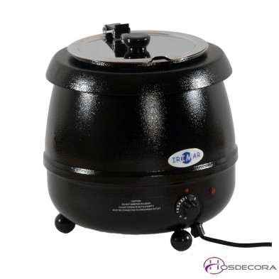 Olla para sopa caliente negra 10L