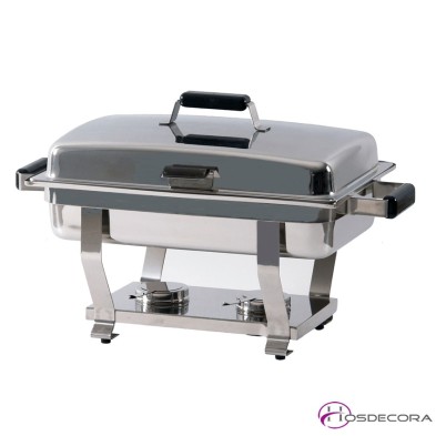 Chafing dish de acero inox y tapa extraible