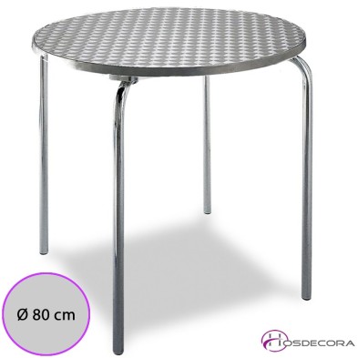 Mesa Centenera de terraza Tablero Acero inox redondo