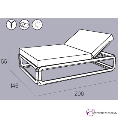 Cama balinesa Ablitas en aluminio