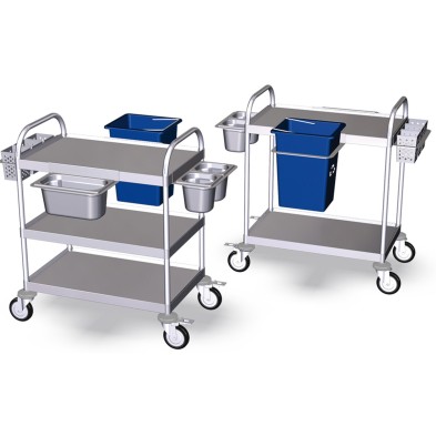 Carro de Servicio Inox 2 estantes- 835x535x975 - 140Kg.