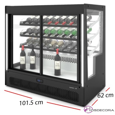 Vitrina fría expositora -Acceso trasera 3 estantes Compak