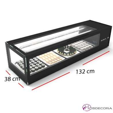 Vitrina para sushi con motor reducido 6-GN 1/3