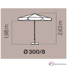 Parasol de aluminio Vigo