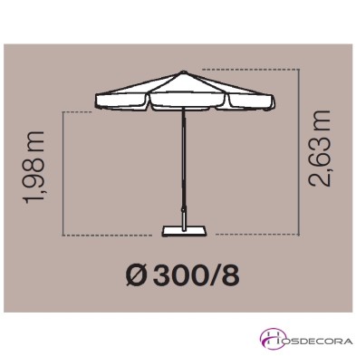 Parasol de aluminio Vigo