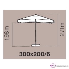 Parasol de aluminio Vigo