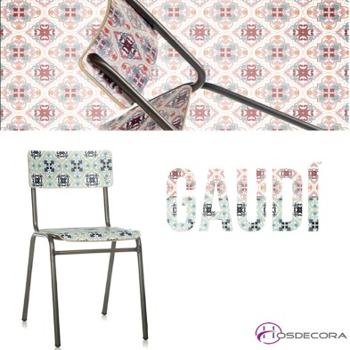 Silla Apilable Zaida para bares estilo Gaudí