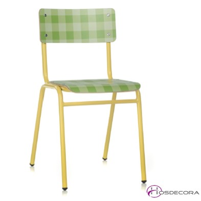 Silla Apilable Belchite para bares estilo Vichy